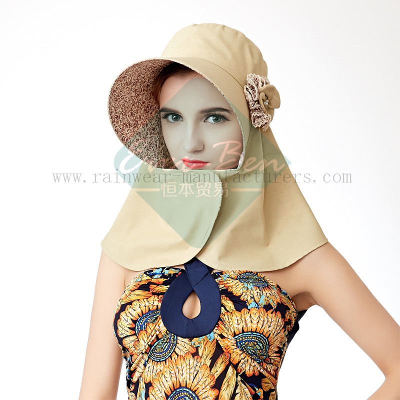 Ladies Fashion hat with neck protection1